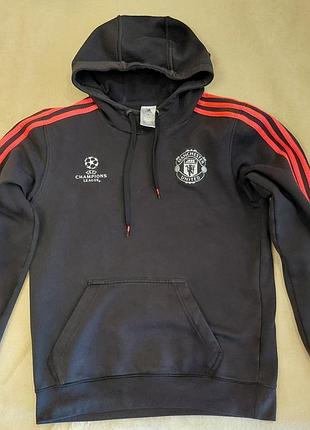 Чоловіче худі adidas manchester united ліга чемпіонів, чорне, розмір s