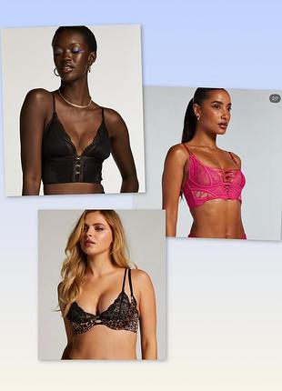 Бюстгальтер жіночий hunkemoller чорний, рожевий, розмір xs