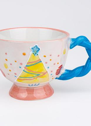 Кружка "праздничная елочка", розовая, 400 мл elisey