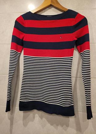 Женский трикотажный джемпер tommy hilfiger с вырезом лодочкой