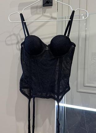 Жіночий мереживний корсет h&m чорний