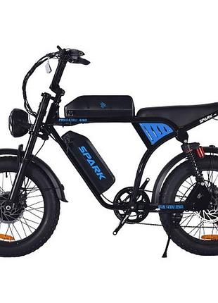 Велосипед с электродвигателем spark predator awd 48v/750w*2/20ah*2 li-ion 20" черный