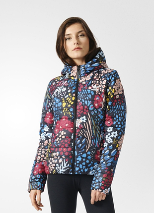 Женская зимняя куртка adidas originals w slim jacket aop "corsages" пуховик