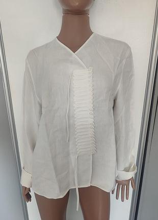 Льняная блуза рубашка сорочка massimo dutti