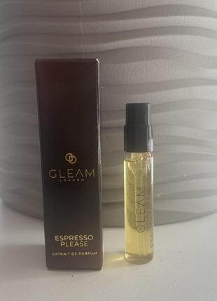 Пробник парфумів gleam london espresso please extrait de parfum 2 мл унісекс