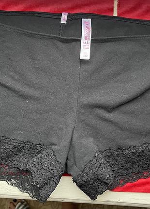 Бавовняні труси-шортики victoria's secret pink low rise lace leg boyshort 🌸