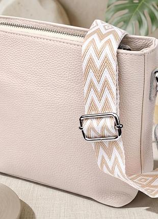 Повсякденна плечова сумка з натуральної шкіри vintage 22915 білий