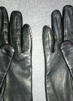 Шкіряні, комбіновані рукавички marks&amp;spencer 6