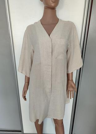 Винтажное льняное платье туника max mara weekend