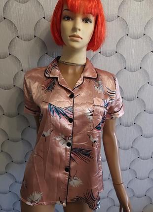 Атласная рубашка для дома