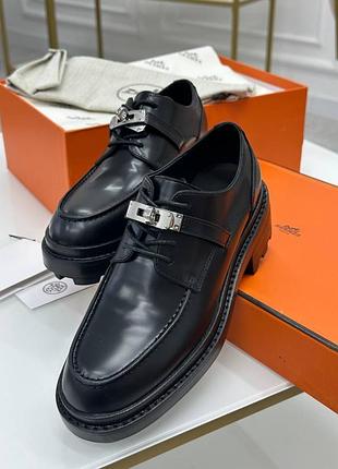 Туфли дерби hermès first (розмір 39) лоферы! нові!!!