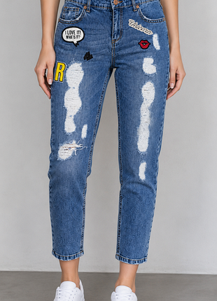 Stradivarius женские укороченные джинсы cropped slim с патчами и рваным декором в идеальном состоянии
stradivarius укорочені джинси cropped slim