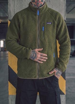 Patagonia retro pile fleece — оливкова