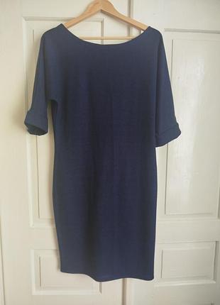 Жіноча сукня міді, темно-синя