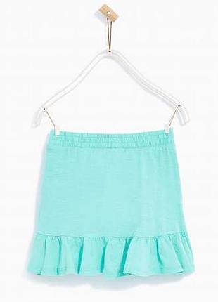 Новая детская бирюзовая юбка zara 8