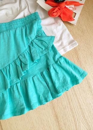 Новая детская бирюзовая юбка zara 3