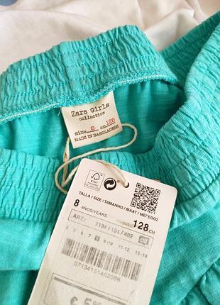 Новая детская бирюзовая юбка zara 5