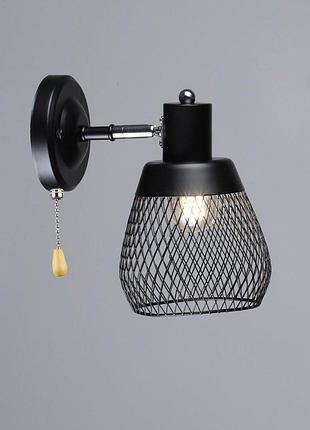 Бра настінне valeso k2357/1w чорний+хром