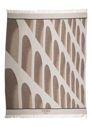 Плед оригінальний fendi з вовни мериноса і кашеміру casa palazzo arch merino wool & cashmere blanket