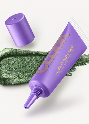Рідкі тіні для повік kiko milano club k colour up liquid eyeshadow - 12 hangover gleam — золотисто-зелені металік (000071-12)
