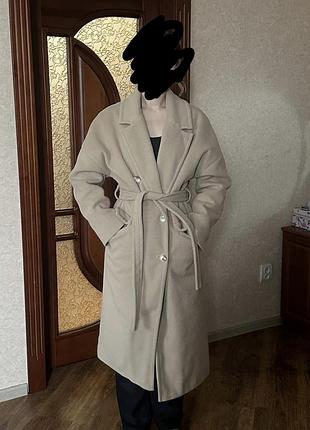 Пальто жіноче зимове тепле бежеве
