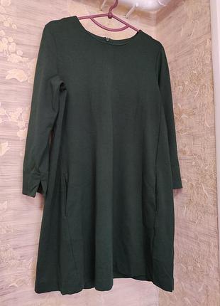 Коротка сукня жіноча h&m трикотажна, темно-зелена