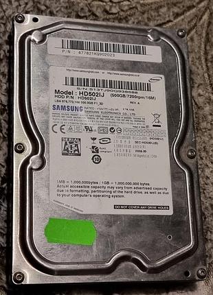 78% hdd 3.5 500 гб samsung hd502ij 7200 rpm 83.6/88.4 жорсткий диск самсунг