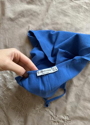 Синій топ в рубчик stradivarius 4