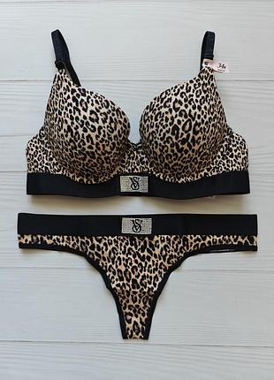 Комплект білизни пушап зі стразами victoria's secret оригінал