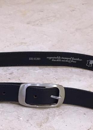 Новий пояс темн-синій зі шкіри 100% leather  belt navy