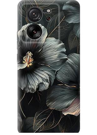 Чехол силиконовый на телефон xiaomi redmi k60 ultra черные цветы "6031u-4143-58250"