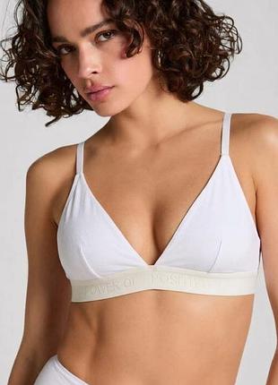 Бавовняний білий бюстгальтер hunkemoller p.m (ог 89-94 см) без кісточок