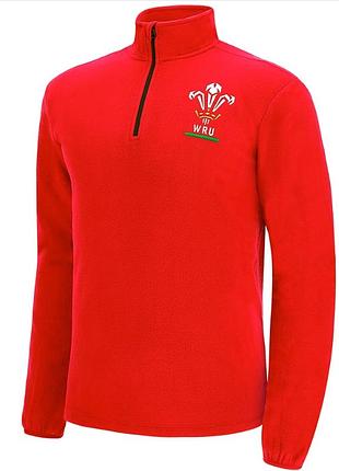 Оригинальный детский толстовка флисовая без капюшона wales wru macron rugby рост 146-158, 159-171