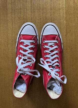 Кеди converse all star chuck taylor. колір - червоний. оригінал. стан дуже хороший.