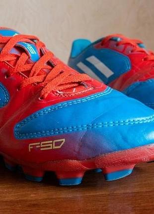 Бутси дитячі adidas f50 червоно-сині, 22 см устілка