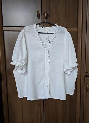 Муслиновая блуза. per una. marks spencer. 2