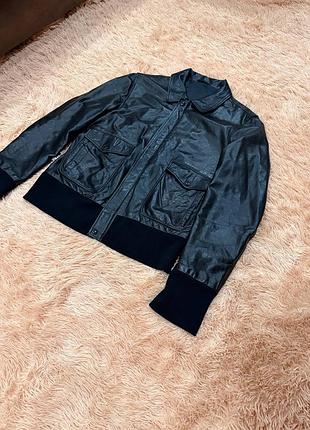 Куртка кожаная hugo boss кожанка хуго босс оригинал m