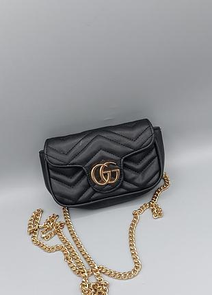 Сумка с надписью gucci стиль marmont mini