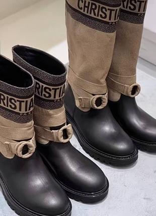 Жіночі високі чоботи в стилі christian dior