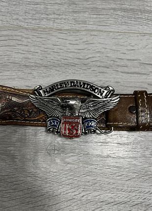 Шкіряний ремінь harley-davidson 3