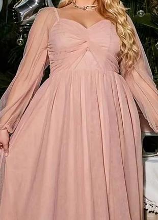 Сукня, 4xl, рожева, вечірння