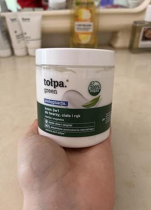 Крем для обличчя від tolpa. бу, користувалася декілька разів. крем для зволоження обличчя, для сухої та нормальної шкіри. підходить для кожного дня