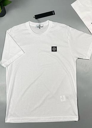 Футболка біла stone island program patch xs