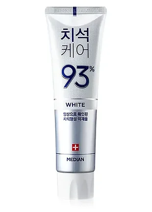 Отбеливающая зубная паста median dental iq 93% white toothpaste, 120г