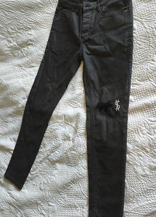 Джинси ksubi women's high waisted jeans jet black 30 nwt жіночі