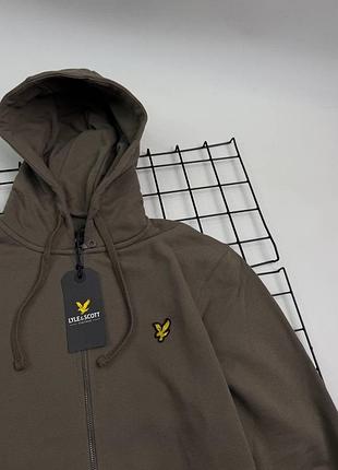 Зіп худі lyle and scott хакі 2
