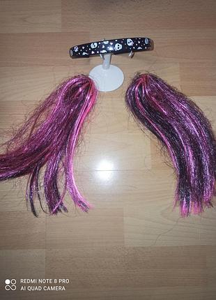 Накладні пасма волосся та обруч дракулаури monster high (монстр хай)
