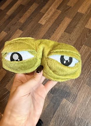 Маска для сну зелена у вигляді жаби