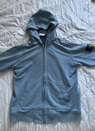 Зіп худі stone island синя