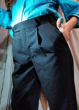 Вовняні штани штани висока посадка з защипами angelo litrico шерсть чоловічий крій2 фото
